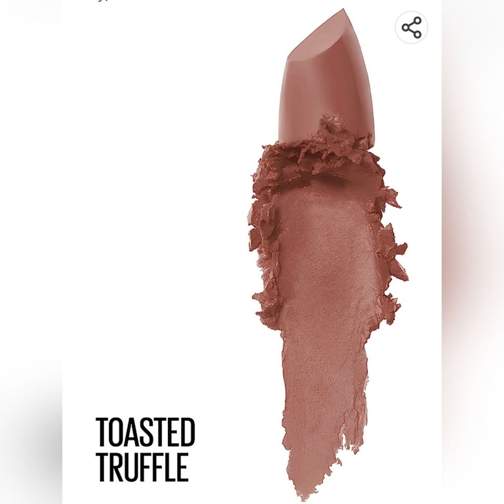 (2) Maybelline Color Sensational Matte Finish Hydrating Lipstick Toasted Truffle - Picture 4 of 8